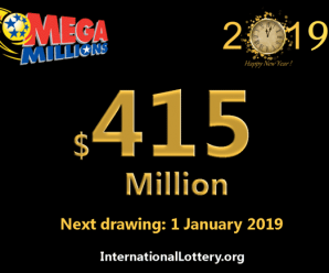 Seven Million Dollar prizes, Mega Millions starts 2019 with $415 million jackpot