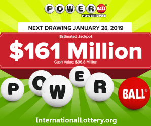 Powerball results for 01/23/19: Powebal jackpot stands at $161 million