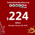 Powerball lottery: 2 Second prizes awarded on Wenesday, Feb.06, 2019