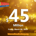 Mega Millions results for 19/03/05; the next jackpot is $45 million
