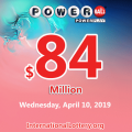 One Powerball ticket won $1 million: Jackpot stands at $84 million