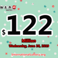 Powerball stands at $122 million: 3 men won $1 million on June 22, 2019