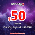 Powerball results of September 25, 2019, Jackpot is $50 million