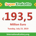 Jackpot SuperEnalotto conquers 193.5 million Euro