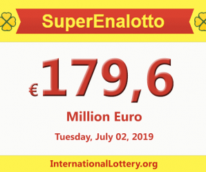 SuperEnalotto lottery surpasses to €179.6 million euro