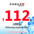 Powerball jackpot climbs to $112 million for Aug 07, 2019 drawing