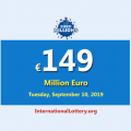 EuroMillions Jackpot still is the most significant jackpot in the world with €149 million euro