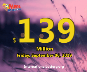 Mega Millions jackpot stands at $139 million for Sept 06, 2019