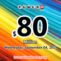Powerball jackpot jumps to $80 million on Sep 04, 2019