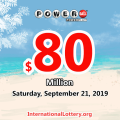 No winner of Powerball jackpot; 1 second prize on Wednesday 18 Sept, 2019