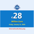 EuroMillions jackpot raises to €28 million euro for January 28, 2020