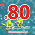 The results of Mega Million on January 07, 2020; Jackpot is $80 million