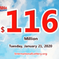 Mega Millions stands at $116 million: 1 player won the second prize