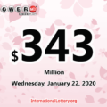 Pennsylvania player won $1 million, Powerball jackpot is $343 million now