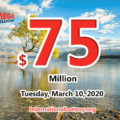 Results of March 06, 2020; Mega Millions stands at $75 million