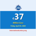 The results of EuroMillions Lottery on March 31, 2020; Now, Jackpot is €37 million euro