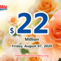 A player won $1 million with Mega Millions on August 04, 2020