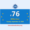 Five players won the second prizes; Euro Millions Lottery jackpot is €76 million