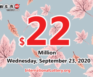 Powerball results of September 19, 2020; Jackpot is $22 million