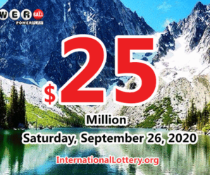 Powerball jackpot climbs to $25 million for September 26, 2020