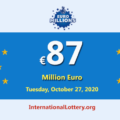 Three players won the second prizes; EuroMillions Lottery Jackpot is €87 million