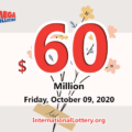 Who will win the next $60 million Mega Millions jackpot on October 09, 2020?