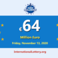 The result of Euro Millions on November 10, 2020; Jackpot is €64 million
