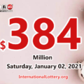 Powerball results for 2020/12/30; Jackpot swells to $384 million