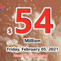 Results of February 2, 2021; Mega Millions jackpot raises to $54 million