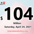 Result of Powerball on April 21, 2021: A player won $2 million