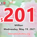 2021/05/15: A new millionaire; Powerball jackpot climbs to $201 million