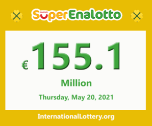 The results of SuperEnalotto lottery 2021/18/05; Jackpot is €155.1 million