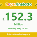SuperEnalotto jackpot raises continuously to €152.3 million