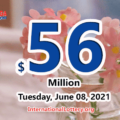 Mega Millions results for 2021/06/04; Jackpot stands at $56 million