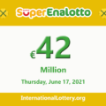 Results of SuperEnalotto lottery on June 15, 2021; Jackpot is €42 million