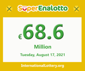 SuperEnalotto jackpot climbs to €68.6 million, Jackpot winner has not appeared yet