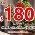 Powerball results for 2021/11/13; Jackpot swells to $180 million