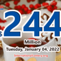 Who will win the big $244 million Mega Millions jackpot on January 04, 2022?
