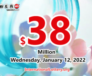 The result of Powerball of America on January 10, 2022; Jackpot is $38 million