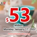 Powerball results of January 15, 2022; Jackpot raises to $53 million