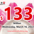 The result of Powerball of America on March 14, 2022; Jackpot is $133 million