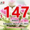 Powerball results for 2022/03/16: Jackpot is $147 million
