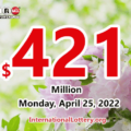 Powerball results for 2022/04/23; Jackpot swells to $421 million