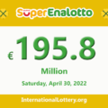 Results of SuperEnalotto lottery on April 28, 2022; Jackpot raises to €195.8 million