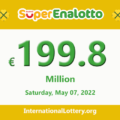 Jackpot SuperEnalotto jackpot stands at €199.8 million Euro