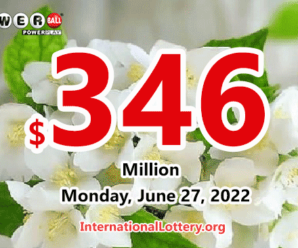 2022/06/25: 3 lucky players won million dollar prizes; Powerball jackpot is $346 million