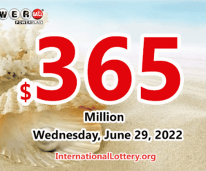2022/06/27: Two lucky players won million dollar prizes; Powerball jackpot is $365 million