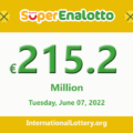 Results of SuperEnalotto lottery on June 04, 2022; Jackpot raises to €215.2 million