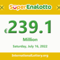 Results of SuperEnalotto lottery on July 14, 2022; Jackpot is €239,100,000