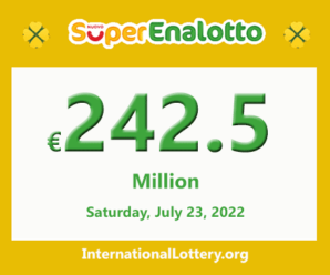 SuperEnalotto jackpot raises continuously to €242.5 million for the next drawing